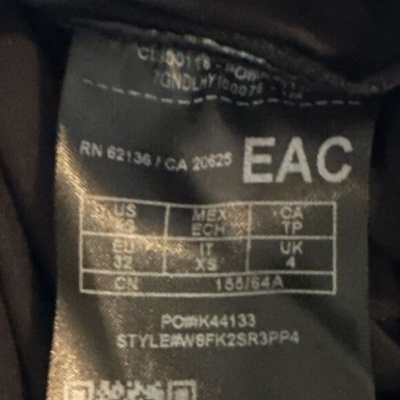 Guess Baroque Italian Black Gold Ponte Mini Party Cocktail XS Asymmetrical Neck - Picture 6 of 7